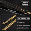 5 Foot Dog Leash - Soft Leather Padded Handle -