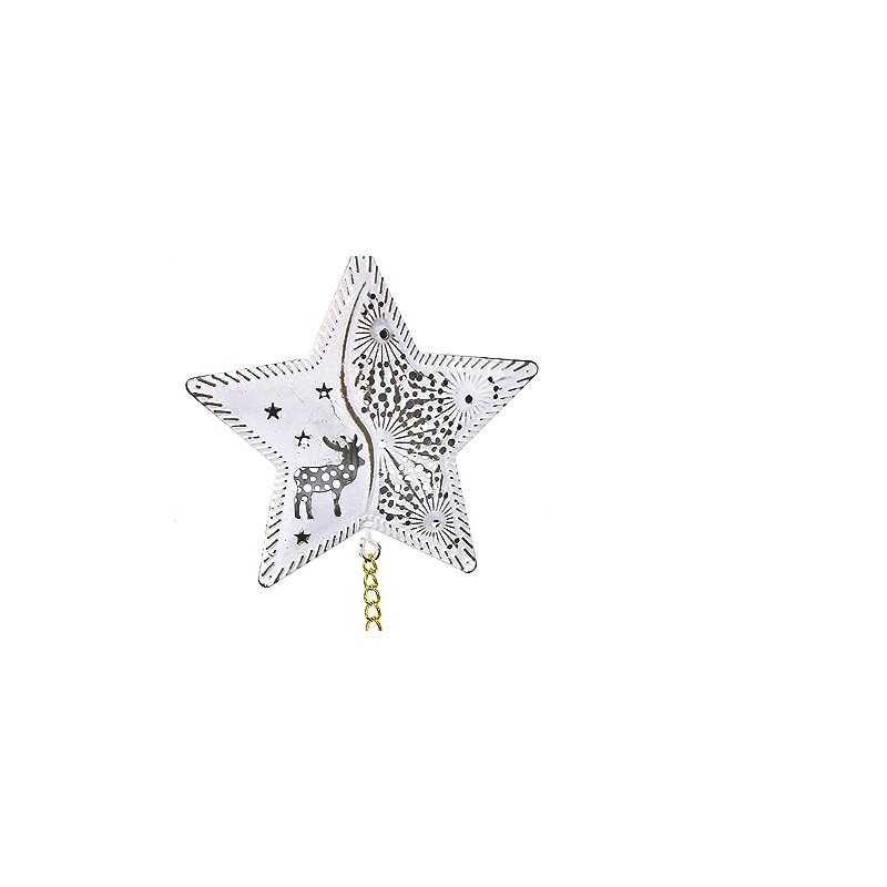 TEMPELWELT 2 x Decorative Star Tree Pendants, 77 cm Long,