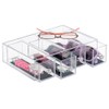 InterDesign Clarity 4 Drawer Flip Tower Jewelry Box, Clear