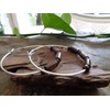 ★ 6 cm large brown ethnic boho wooden hoop earrings