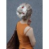 Cherry Embroidery Blossom Scrunchie, Exquisite Hand Embroidery Sparkle Satin Hair