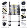 Aluminum Telescoping Ladder with Hooks, 20.3FT Telescopic Ladder One Button
