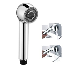 Hand Shower for Sink, Kitchen, Equipped with Two Types of Nozzles, Dish Rinser Replacement Head Made of ABS Material, Corrosion Resistant Shower Head for Extendable Kitchen Faucets