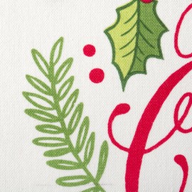 Dii - Manteles individuales de algodón 100% estampados, fusionados y forrados, 33 x 48 cm, diseño de acebo navideño, juego de 6
