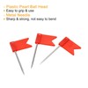 PATIKIL 60 × Package Flag Card Push Pins Plastic Head
