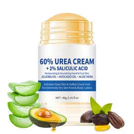 Urea Cream 60 Percent for Feet - Foot Cream for Cracked Heels and Dry Skin - Cracked Heel Cream Plus 2% Salicylic Acid - Foot Cream for Calluses and Hard Skin - Urea Moisturiser