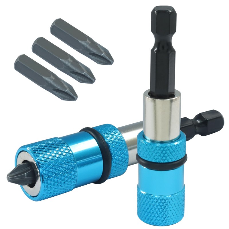 LifCratms 2 Pcs Adjustable Depth Screwdriver Bit Holder, Magnetic Impact
