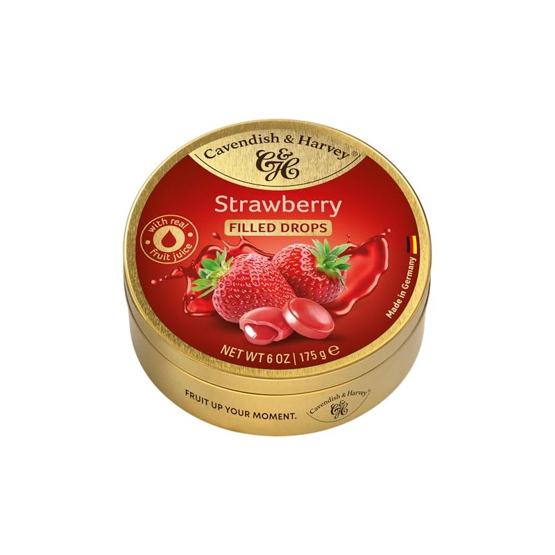 Cavendish & Harvey | Strawberry Filled Candy Drops | 6