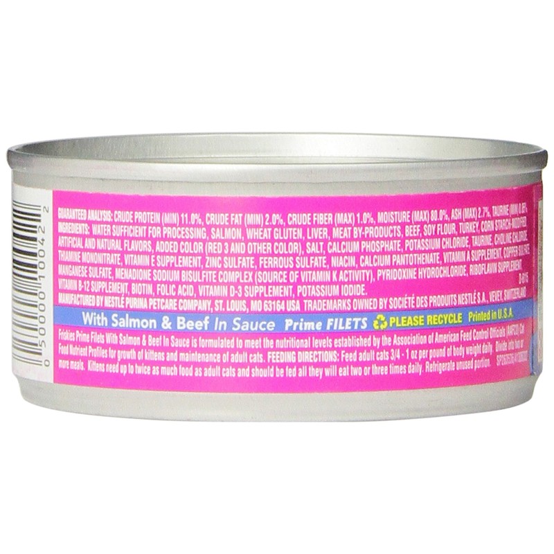 Friskies Can Cat Food Beef & Salmon, 5.5 oz