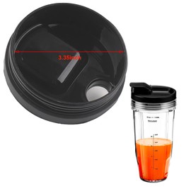 2Pcs Replacement Parts Lids for Ninja Blender, Inner Diameter 3.35in Sip & Seal Lids for Nutri Ninja Auto-IQ BL450/456/480/482/640/642/682 BN401/751/801, Fit for Ninja Blender 12oz 18oz 24oz 32oz Cups