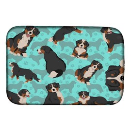 Caroline's Treasures MLM1001DDM Bernese Mountain Dog Dish Drying Mat Absorbent Dish Drying Mat Pad for Kitchen Counter Dish Drainer Mat for Countertop, 14 x 21", Multicolor