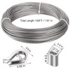 Okllen 1/8" (3MM) Wire Rope, 100FT Stainless Steel Cable, 7x7