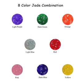 400pcs 6mm Stone Beads Kit Round Loose Gemstone Light Purple Dark Green Orange Light Blue Red Pink Dark Blue Yellow Jade Beads for Bracelet Necklace Earrings Jewelry Making