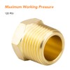 (6 Pack) Besosay 3/8 Inch NPT Male Brass Pipe Plug,