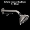 iFealClear Shower Arm Extension, 6 Inch Solid Brass Shower Head