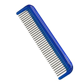Hair Doctor Ladies 5" Comb with rotating stainless steel teeth to reduce hair loss and damage (Ocean Blue)