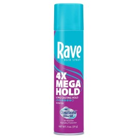 Hair Spray 4X Mega Aerosol Professional Hold Hair Spray by XYZ Brand - Strong Hold, Alcohol-Free Formula