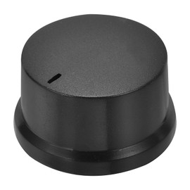 MECCANIXITY Rotary Potentiometer Knob 6mm Hole Dia D Shaft, 1.0" H x 1.8" Dia Black Plastic Volume Knobs Cap for Guitar Bass Volume Control Knob,Switch Knob