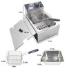 Electric Deep Fryer with Basket for Home Use, Countertop Commercial
