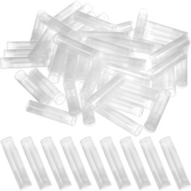 100 Pcs Empty Lip Balm Tubes Containers, 5ml Clear Lip Balm Tubes Empty Bottle Containers with Translucent Lipstick Lip Balm Container Tube，Containers for DIY Lipsticks (Transparent)
