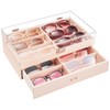 ProCase 12 Slots Acrylic Clear Top Sunglass Organizer, 2 Layers