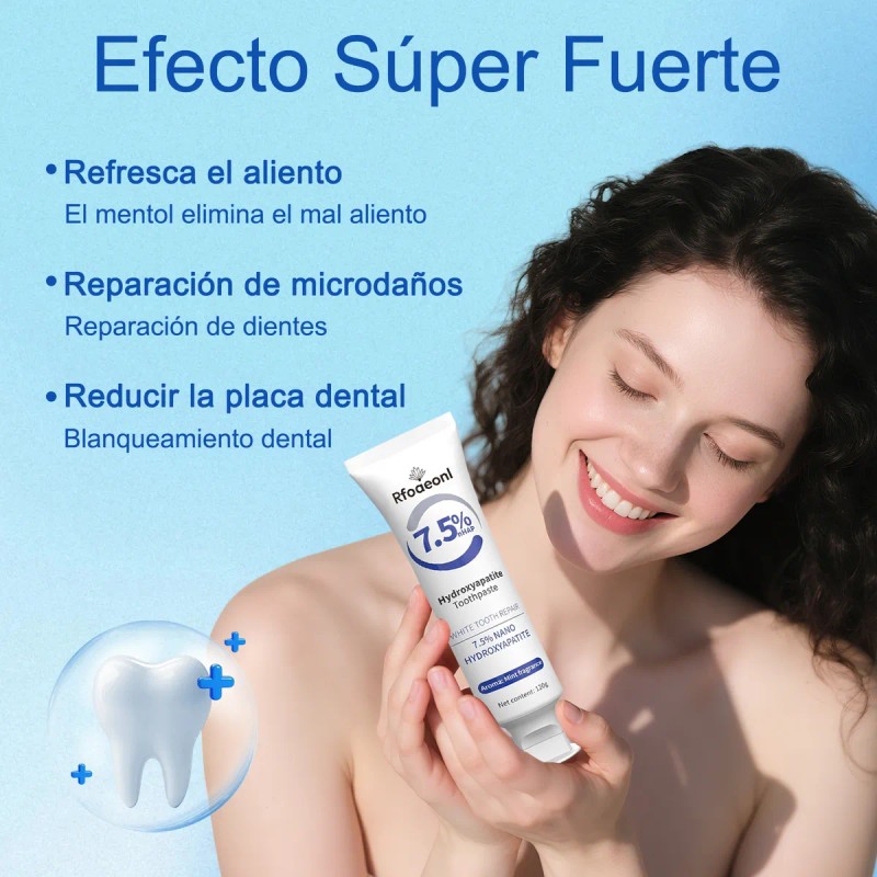 2pcs Dientes Blanqueadora Con Hidroxiapatita, Pasta Denta