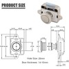 POFET Push Button Latch Knob Housing Lock Cupboard Door Drawer