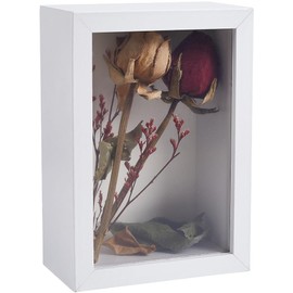 CREATCABIN Shadow Box Frame Dried Flower Display Frame Memory Box Specimen Frame Picture Tickets Keepsake DIY Crafts Tabletop Decor with Back Board for Anniversary Wedding Graduation 6.4x4.5x2.5 Inch