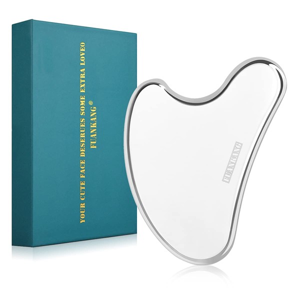 FUANKANG Gua Sha Facial Tools with Travel Pouch Stainless Steel