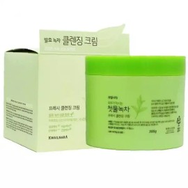 Kwailnara 녹차 클렌징 크림 300g 얼굴 세안제 메이크업 지우개 촉촉 보습 가정용 Green Tea Cleansing Cream 300g Face Wash Makeup Remover Moisturizing Home Use