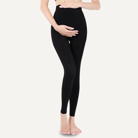Women’s Pregnant Maternity Pantyhose Opaque Legging Tights 100 Denier (Legging (Black))