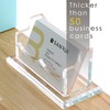 SANRUI Clear Horizontal Business Card Holder Stand for Desk, Acrylic