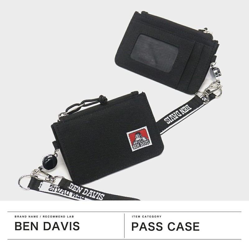 Bendivis BDW-8378 Pass Case, Coin Purse, Black, black