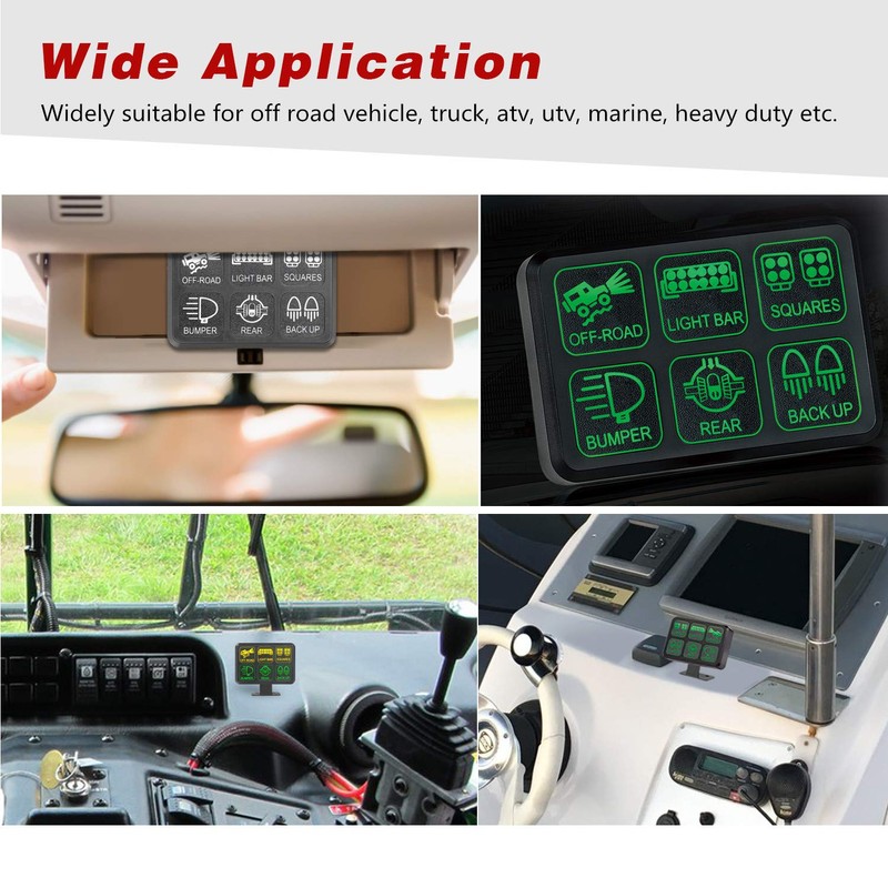 6 Gang Switch Panel Kit, Auto Power Plus Circuit Control