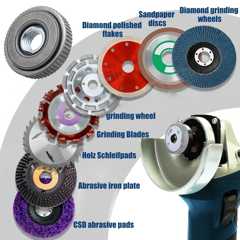 Treki 5/8"-11 Angle Grinder Nut, 5/8''-11 Angle Grinder Flange Nut