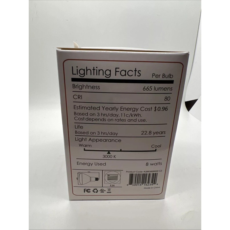 Megalight 8w LED Light Bulb 65w Replace Warm White Cct