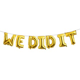Multicolor We Did It Balloons - 16 Inch Graduation Party Decorations 2023, We Did It Banner | We Did It Decorations, 2023 Graduation Foil Balloons Graduation Decorations Class of 2023 (WE DID IT Gold)