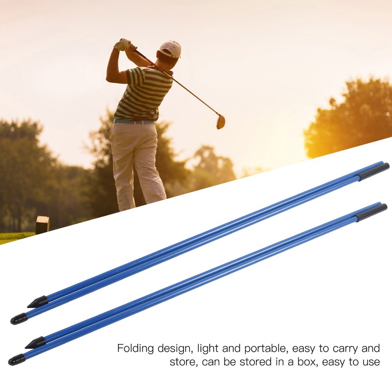 Fiberglass Golf Alignment Sticks 2 Sections Foldable Golf Direction Indicator