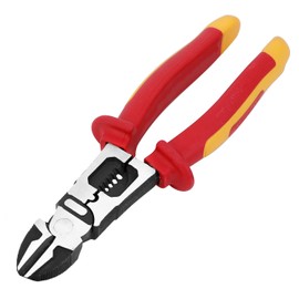 WISEPRO Nipper, 1000 V, Insulated, Strong Nipper, Multi-functional, Diagonal Cutting Pliers, Universal Nipper, 8.3 inches (212 mm), Pliers, Electrician Nipper, Insulated TPE, Crimping Nipper,