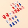 24PCS 4th of July Press on Nails Short Square, Independence