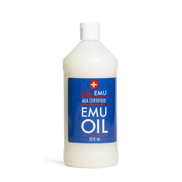 Pro Emu OIL (32 oz) All Natural Emu Oil - AEA Certified - Made In USA Best All Natural Oil for Face, Skin, Hair and Nails.