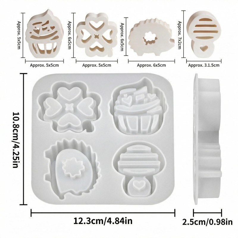 4-in-1 Hedgehog Mushroom Silicone Mold