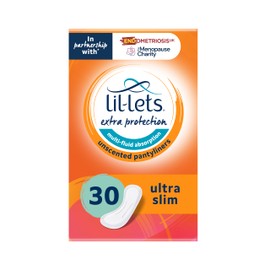 Lil-Lets Extra Protection Pantyliners X 30 (1 Pack), for Multi-Fluid Absorption, Light Bladder Weakness, Discharge or Spotting