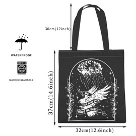 MAOFAED We Love Rainy Days Don’t We Baby Canvas Tote Bag For Shopping Travel Bookish Gift Shoulder Bag don't we baby