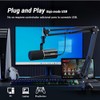 Micrófono Dinámico USBXLR para PC, TONOR Profesional microphone Vocal con