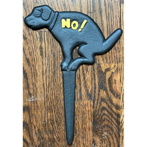 BUILDINGSIGNS.COM No Pooping Yard Sign-No Dog Pooping Sign (Black CAST