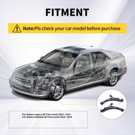 KAYULONE Front Lower Control Arm Compatible With Subaru Legacy Outback All Trim Levels 2010-2014 522-831 522-832