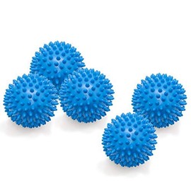 Pack of 5 Massage Balls with Nubs, Nub Balls, Hedgehog Balls, Arthro Sensory Ball, Not Inflated, Hardness Can Be Varied Yourself, Diameter 9 cm, Blue