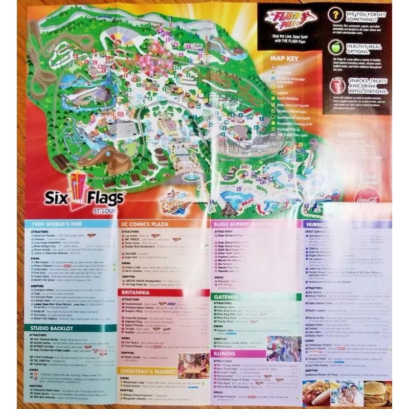 Park Map: Six Flags St. Louis 2012 - Eureka, MO