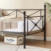 VECELO Classic Metal Daybed Frame Mattress Foundation Bed Sofa with